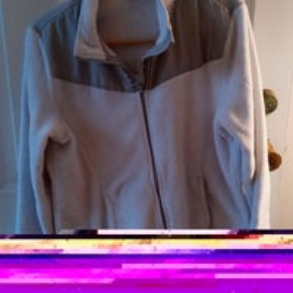 White and Grey Danskin now fuzzy XL jacket